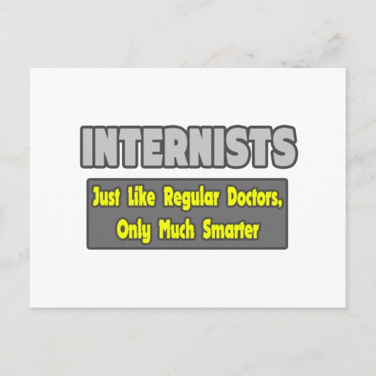 Internisten... klüger postkarte (Vorderseite)