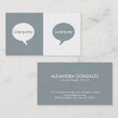 Interpret-Englisch-Spanisch Visitenkarte (Vorne/Hinten)