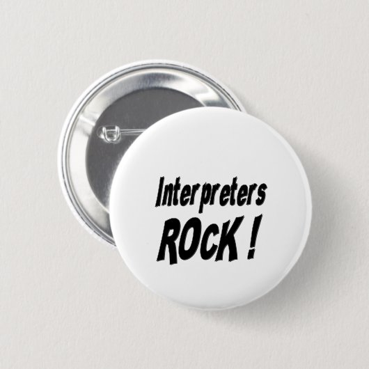 Interpret-Felsen! Knopf Button (Vorne & Hinten)