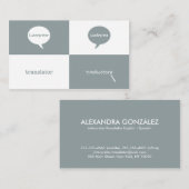 Interpret-/Übersetzer-englisch-spanisches Visitenkarte (Vorne/Hinten)