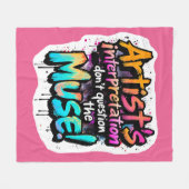 Interpretation des Künstlers — Frag die Maus nicht Fleecedecke (Vorderseite (Horizontal))