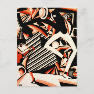 Interpretation von Harlem Jazz Postkarte