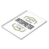 Interpreter Logo Geschenkideen. Notizblock (Linke Seite)