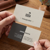Interpreter Simple Elegant Beruflich Visitenkarte