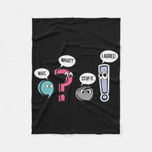 Interpunktion Englischlehrer Geschenk Wart Was Sto Fleecedecke