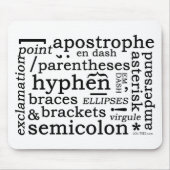 Interpunktion Mousepad (Vorne)