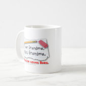 Interpunktion rettet die Leben Kaffeetasse (Vorderseite Links)