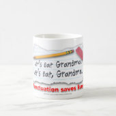 Interpunktion rettet die Leben Kaffeetasse (Mittel)