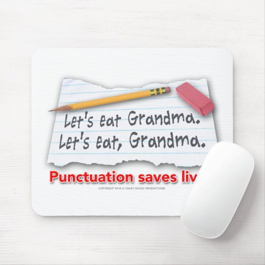 Interpunktion rettet die Leben Mousepad (Mit Mouse)