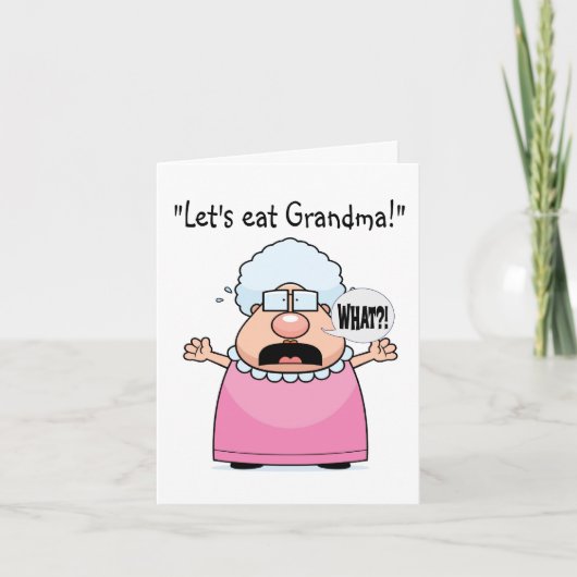 Interpunktion rettet Leben-Anmerkungs-Karte Karte (Vorderseite)