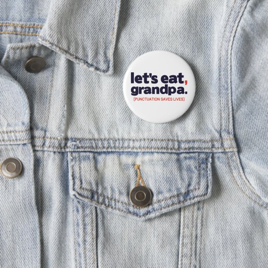 Interpunktion rettet Leben Button (Beispiel)