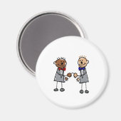 Interracial Gay Couple Magnet (Vorderseite/Rückseite)