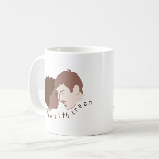 Interrassische Liebe Kaffeetasse (Vorderseite Links)
