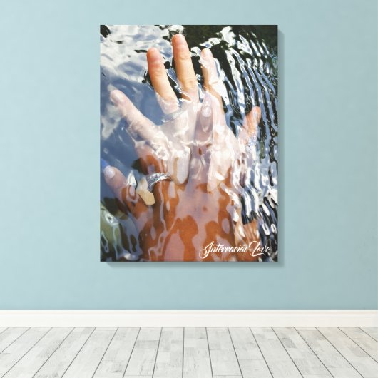 Interrassische Liebe Leinwanddruck (Insitu (Holzboden))