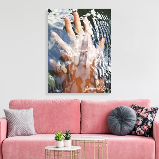 Interrassische Liebe Leinwanddruck (Insitu (Wohnzimmer))