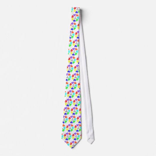 Interrassische Liebe Rainbow Hearts Krawatte (Vorderseite)