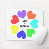 Interrassische Liebe Rainbow Hearts Mousepad (Mit Mouse)