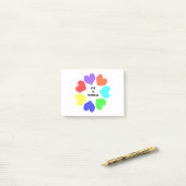 Interrassische Liebe Rainbow Hearts Post es notier Post-it Klebezettel (Auf Schreibtisch)