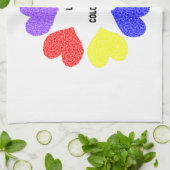 Interraziale Liebe Regenbogen Herzen Küchentücher (Gefaltet)