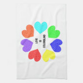 Interraziale Liebe Regenbogen Herzen Küchentücher (Vertikal)