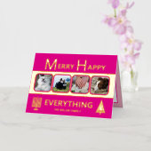 Interreligiös 4 Foto Trendy Einfach Rosa Gold (Orchidee)