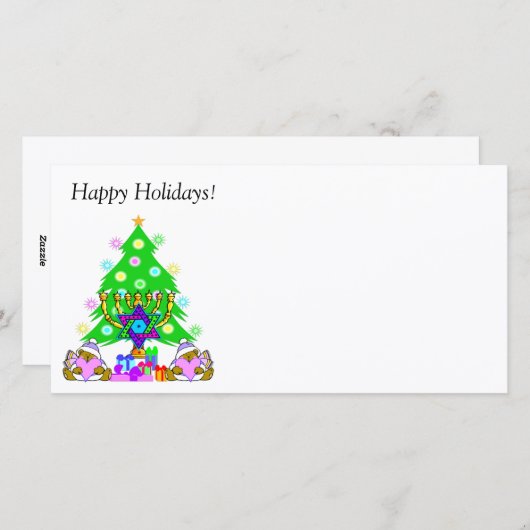 Interreligiöser Urlaub Spaß Feiertagskarte (Vorne/Hinten)