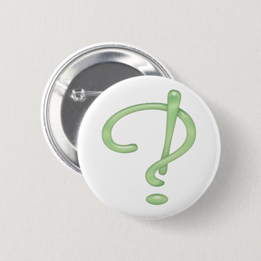 Interrobang! Grünglas Button (Vorne & Hinten)