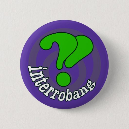 Interrobang Pop Art Button - Blurple (Vorderseite)