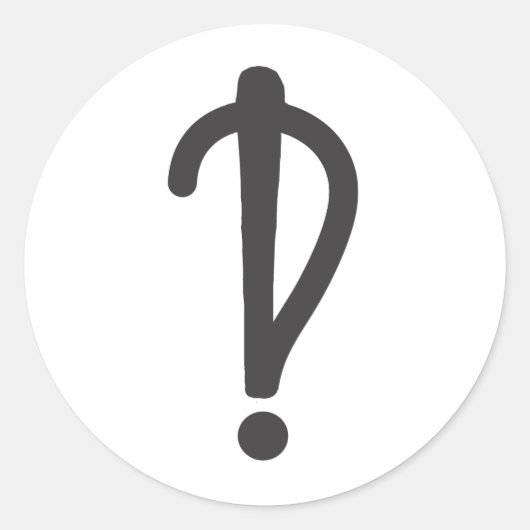 Interrobang Runder Aufkleber (Vorderseite)