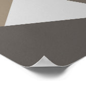 Intersect – Neutrales geometrisches Kunstwerk Poster (Ecke)