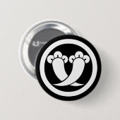 Intersecting cloves in circle button (Vorne & Hinten)