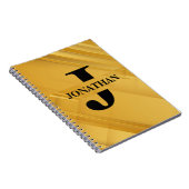 Intersecting Initial Letter Name Typography Design Notizblock (Rechte Seite)