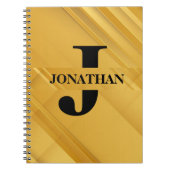 Intersecting Initial Letter Name Typography Design Notizblock (Vorderseite)