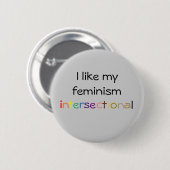 Intersectional Feminist-Knopf Button (Vorne & Hinten)