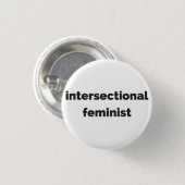 intersectional feministischer runder Knopf Button (Vorne & Hinten)