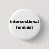 intersectional feministischer runder Knopf Button (Vorderseite)
