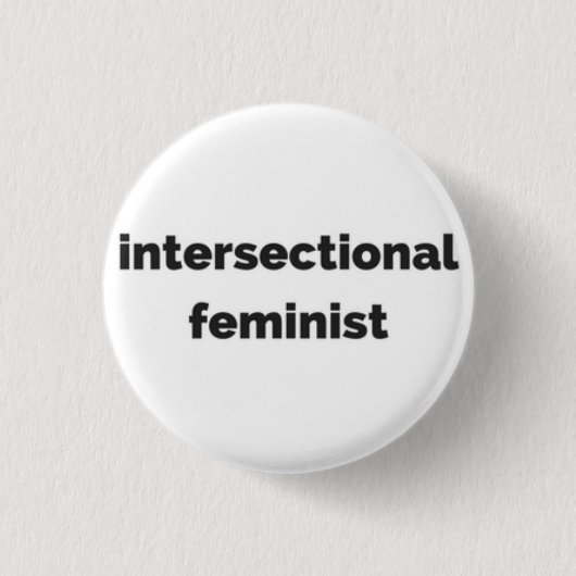 intersectional feministischer runder Knopf Button (Vorderseite)