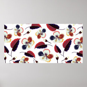 Intersektion der geschwungenen, eleganten, stilisi poster