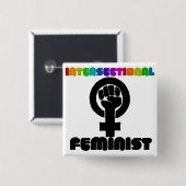 intersektionaler Feminist Button (Vorne & Hinten)