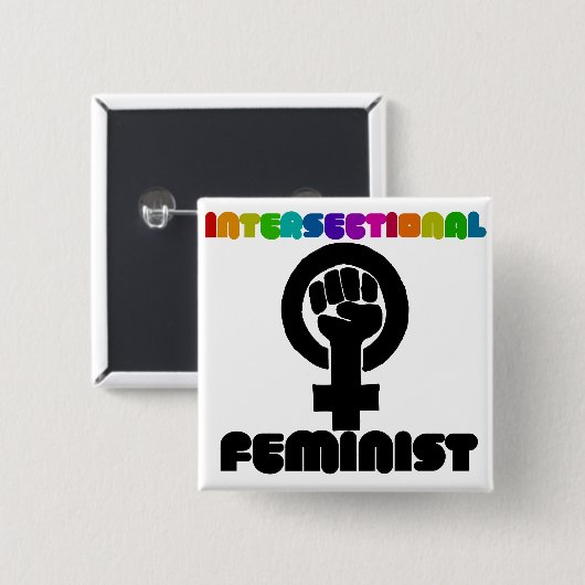 intersektionaler Feminist Button (Vorne & Hinten)