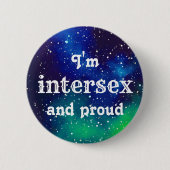 Intersex Customizable Galaxy Identity Button (Vorderseite)
