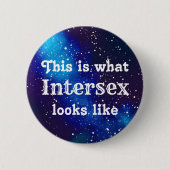 Intersex Customizable Galaxy Identity Button (Vorderseite)