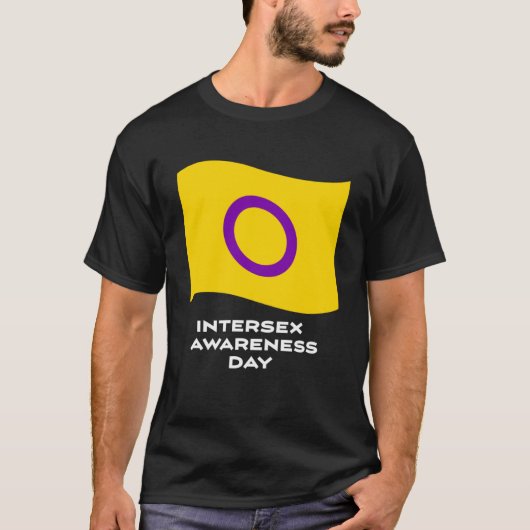 Intersex Flag Intersex Awareness Day T-Shirt (Vorderseite)