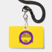 Intersex Flag Name / Pronoun Abzeichen Ausweis (Front with Lanyard)