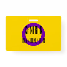 Intersex Flag Name / Pronoun Abzeichen