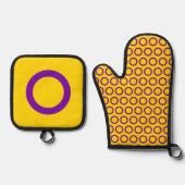 Intersex Flag Oven Mitt & Pot Holder Set (Vorderseite)