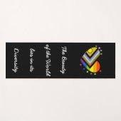 Intersex Inclusive Progress Pride Diversity Slogan Yogamatte (Vorderseite (Horizontal))