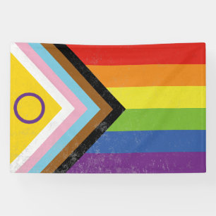 Intersex-Inklusive Progress Pride Flagge Banner