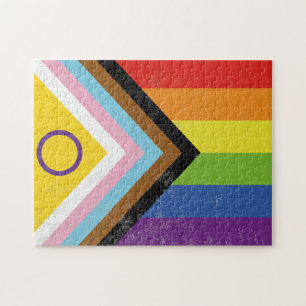 Intersex-Inklusive Progress Pride-Flagge Puzzle