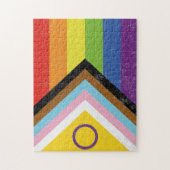 Intersex-Inklusive Progress Pride-Flagge Puzzle (Vertikal)